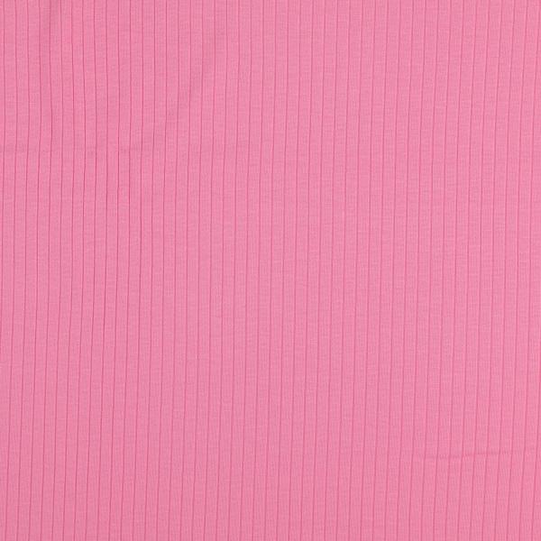 Rippenjersey - uni, rosa
